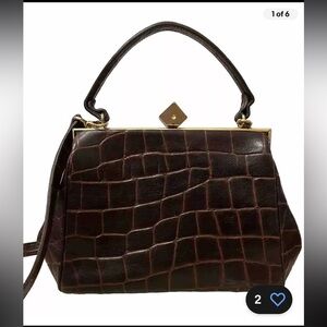 Vintage Nicole Miller Faux crocodile bag